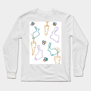 Bunnies, Eggs, and Carrots Long Sleeve T-Shirt